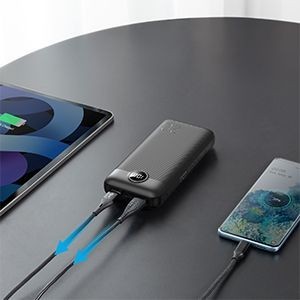 VEGER powerbank 20 000 mAh PD QC3.0 2A 20W L20S (VP2039PD / W2039PD) fekete-7