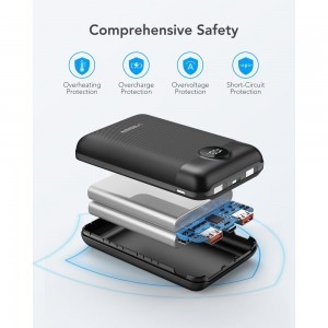 VEGER powerbank 20 000 mAh PD QC3.0 2A 22,5W S20 (W2053) fekete-8