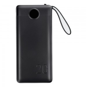 VEGER powerbank 20 000 mAh beépített kábelekkel Micro USB / Type C / Lightning C20 (W2047) fekete-6