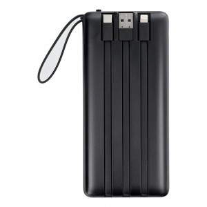 VEGER powerbank 20 000 mAh beépített kábelekkel Micro USB / Type C / Lightning C20 (W2047) fekete-7
