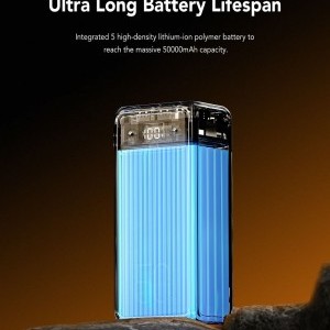 VEGER powerbank 50 000 mAh PD QC3.0 5A 22,5W Tank Lite (W5001) fekete-14