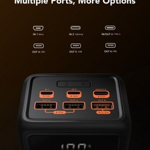 VEGER powerbank 50 000 mAh PD QC3.0 5A 22,5W Tank Lite (W5001) fekete-15