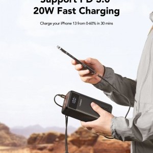 VEGER powerbank 50 000 mAh PD QC3.0 5A 22,5W Tank Lite (W5001) fekete-16