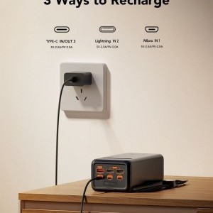 VEGER powerbank 50 000 mAh PD QC3.0 5A 22,5W Tank Lite (W5001) fekete-17