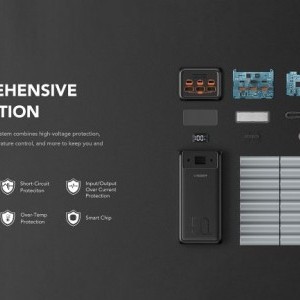 VEGER powerbank 50 000 mAh PD QC3.0 5A 22,5W Tank Lite (W5001) fekete-5