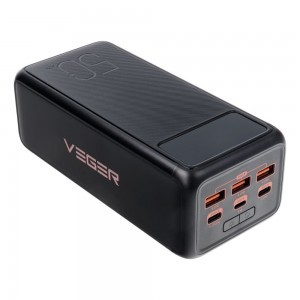 VEGER powerbank 56 000 mAh PD QC3.0 5A 130W Tank Boost (W5001C) fekete-7