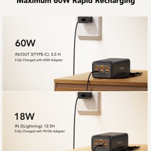 VEGER powerbank 56 000 mAh PD QC3.0 5A 130W Tank Boost (W5001C) fekete-1