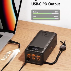 VEGER powerbank 56 000 mAh PD QC3.0 5A 130W Tank Boost (W5001C) fekete-12