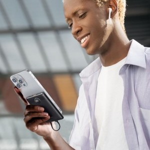 VEGER powerbank 10 000 mAh beépített kábelekkel Type C / Lightning PD QC3.0 2A 22,5W C11 (W1170) fekete-9