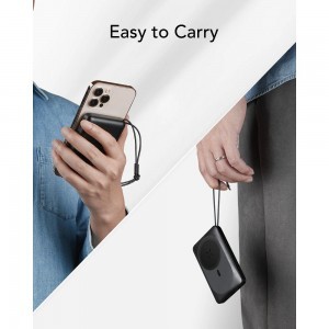 VEGER powerbank 10 000 mAh indukciós töltéssel kompatibilis MagSafe PD QC3.0 2A 20W MagOn (VP1151 / W1151) fekete-5