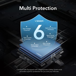 Powerbank Veger L10S (W1105PD) 10000mAh 20W 2A PD QC3.0 - fekete-7