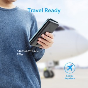 Powerbank Veger L10S (W1105PD) 10000mAh 20W 2A PD QC3.0 - fekete-6