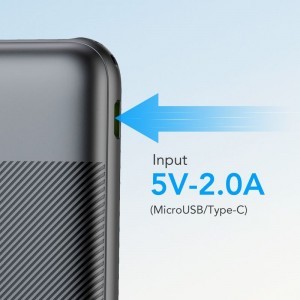 Powerbank Veger L10S (W1105PD) 10000mAh 20W 2A PD QC3.0 - fekete-2