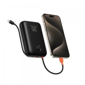 VEGER powerbank 30000 mAh beépített kábelekkel Type C / Lightning PD QC3.0 35W K3 (W3018) fekete-9