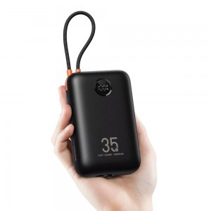 VEGER powerbank 30000 mAh beépített kábelekkel Type C / Lightning PD QC3.0 35W K3 (W3018) fekete-8