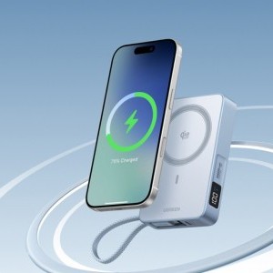Ugreen MagFlow PB773 Magsafe powerbank 10000mAh, Qi2 25W (Szürke)-7