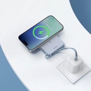 Ugreen MagFlow PB773 Magsafe powerbank 10000mAh, Qi2 25W (Szürke)-5