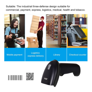 Vezeték nélküli 2D USB vezetékes vonalkódolvasó, QR kód olvasó dokkolóval YHD-5700D-Z8-1