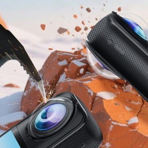 Puluz forgatható edzett üveg lencsevédő fedél Insta360 X5-höz (Átlátszó)-3