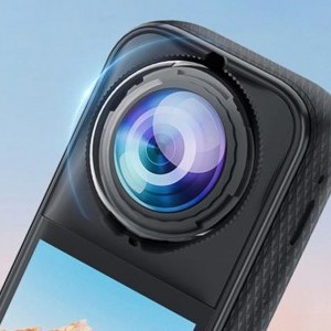 Puluz forgatható edzett üveg lencsevédő fedél Insta360 X5-höz (Átlátszó)-4