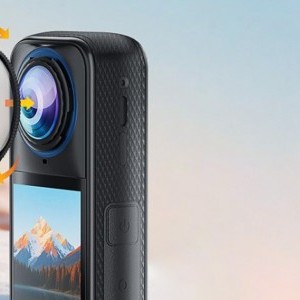 Puluz forgatható edzett üveg lencsevédő fedél Insta360 X5-höz (Átlátszó)-6