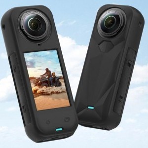 PULUZ Szilikon Védőtok Lencsevédővel az Insta360 X5-höz (Fekete) tok-2