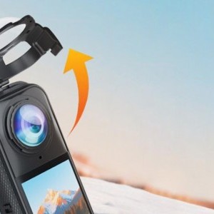 Insta360 X5 Puluz Snap-on optikai edzett üveg lencsevédő borítás (Átlátszó)-5