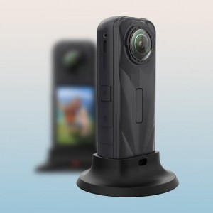 PULUZ szilikon dokkolóasztali ragasztós talp tartó (fekete) az Insta360 X5-hoz-6