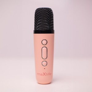 Maxlife Bluetooth karaoke hangszóró MXKS-100 rózsaszín-6