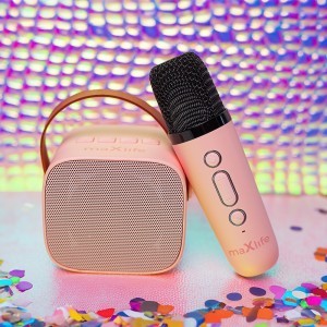 Maxlife Bluetooth karaoke hangszóró MXKS-100 rózsaszín-5