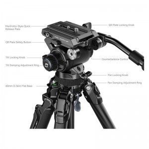 Smallrig 4259 X Potato Jet Tribex Hydraulic Carbon Fiber Tripod Kit-1