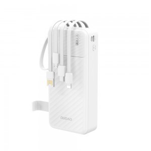 Dudao K11 Pro 20000mAh Powerbank beépített kábelekkel - Fehér