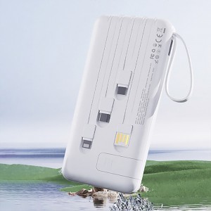 Dudao K11 Pro 20000mAh Powerbank beépített kábelekkel - Fehér-2