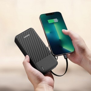 Dudao K11 Pro 20000mAh Powerbank beépített kábelekkel - Fekete-1