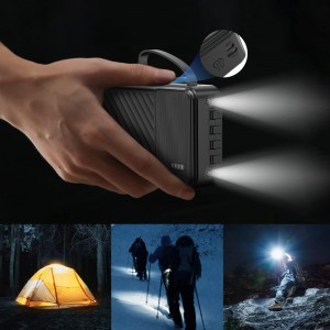 Dudao K11 Pro 20000mAh Powerbank beépített kábelekkel - Fekete-4