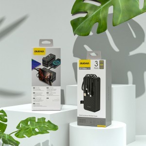 Dudao K11 Max 30000mAh Powerbank beépített kábelekkel - Fekete-3