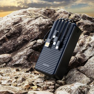 Dudao K11 Max 30000mAh Powerbank beépített kábelekkel - Fekete-4
