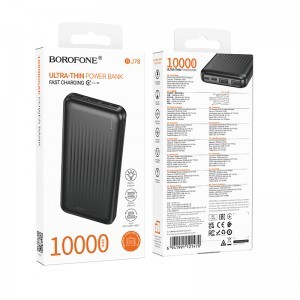 Borofone Power Bank 10000mAh BJ78 Clever - 2xUSB - fekete-5