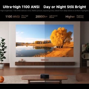 Wanbo X5 Pro (2025) Projektor, 140 hüvelyk, Full HD 1080P Android TV 11-el, BT 5.0, Fekete EU-5
