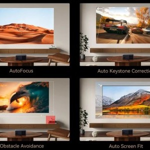 Wanbo X5 Pro (2025) Projektor, 140 hüvelyk, Full HD 1080P Android TV 11-el, BT 5.0, Fekete EU-4