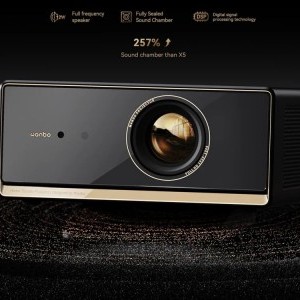 Wanbo X5 Pro (2025) Projektor, 140 hüvelyk, Full HD 1080P Android TV 11-el, BT 5.0, Fekete EU-3