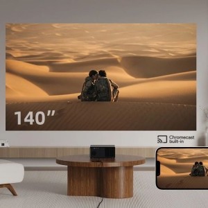 Wanbo X5 Pro (2025) Projektor, 140 hüvelyk, Full HD 1080P Android TV 11-el, BT 5.0, Fekete EU-9