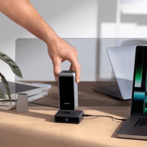 Anker fali töltő PowerBank Prime-hoz, 100W, 3A, 1 x Pogo Pin - 1 x USB-C - 2 x USB-A, fekete A1902311-1