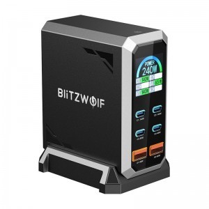 Blitzwolf BW-S31 hálózati töltő 2xUSB-A, 4xUSB-C, PD, 240W-1
