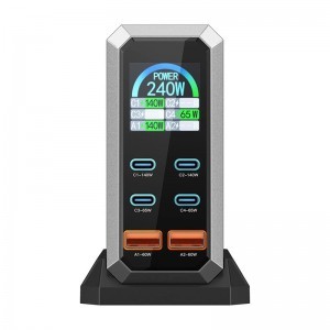 Blitzwolf BW-S31 hálózati töltő 2xUSB-A, 4xUSB-C, PD, 240W-3