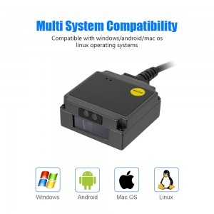 USB Vezetékes 1D mini vonalkódolvasó, QR kód olvasó beépíthető modul YHD-M200L lézeres-5