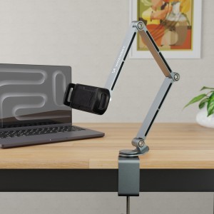 Wozinsky WTY0YS1 mágneses tartó, 360°-ban forgatható, szilárd, telefonhoz és tablethez - szürke-9