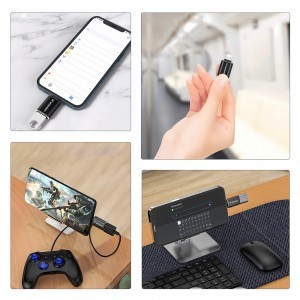 Wozinsky WALA-01 Lightning - USB-A OTG Adapter - Fekete-8