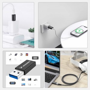 Wozinsky WAAC-01 USB-A - USB-C OTG Adapter - Fekete-8