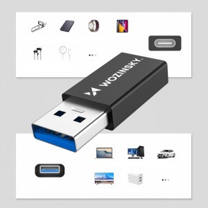 Wozinsky WAAC-01 USB-A - USB-C OTG Adapter - Fekete-5